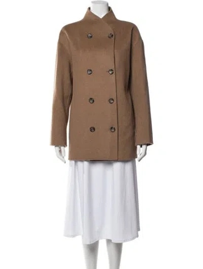 Pre-owned Alex Mill Wool Peacoat In Brown