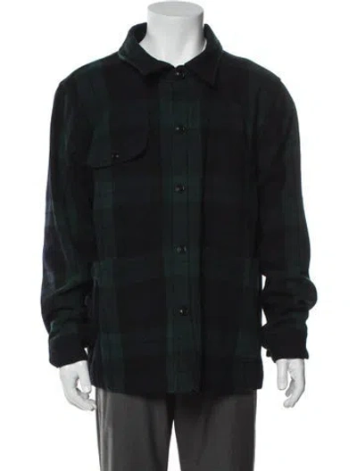 Pre-owned Alex Mill Wool Plaid Print Utility Jacket In Multi