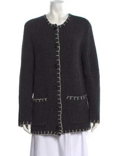 Pre-owned Alex Mill Wool Printed Sweater In Black