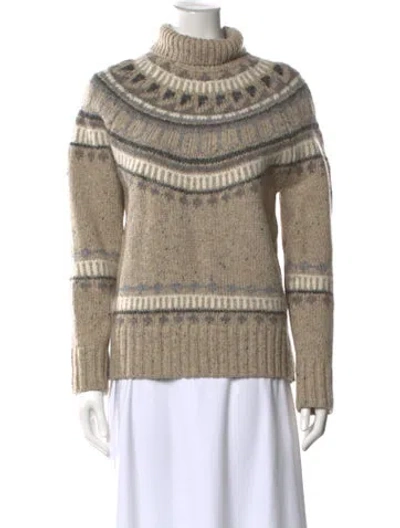 Pre-owned Alex Mill Wool Printed Sweater In Neutral