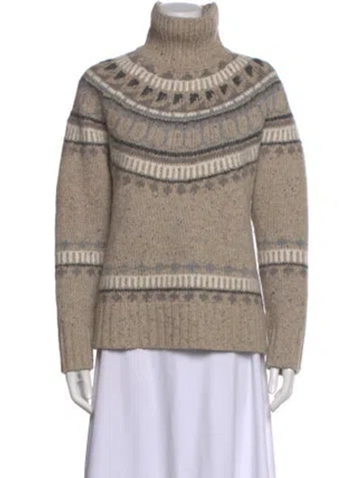 Pre-owned Alex Mill Wool Printed Sweater In Neutral