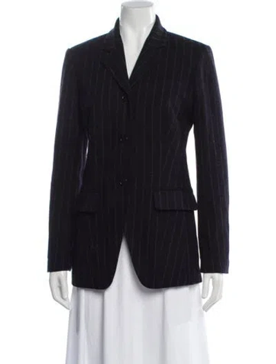 Pre-owned Alex Mill Wool Striped Blazer W/ Tags In Blue