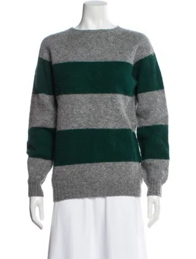 Pre-owned Alex Mill Wool Striped Sweater In Green
