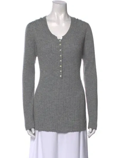 Pre-owned Alex Mill Wool V-neck Tunic In Gray