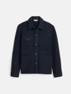 Alex Mill Work Jacket In Boiled Wool In Dark Navy