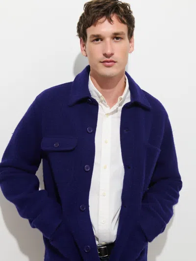 Alex Mill Work Jacket In Boiled Wool In Multi