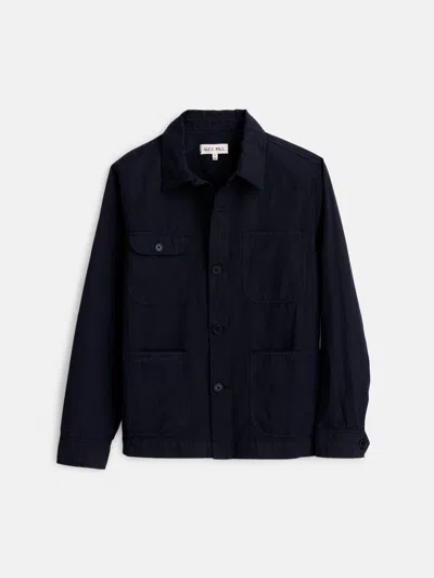Alex Mill Work Jacket In Cotton Linen In Dark Navy
