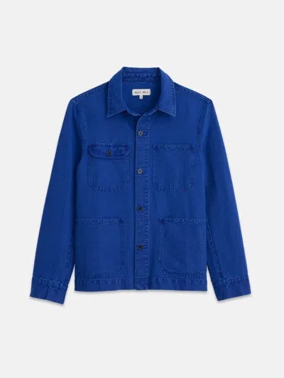 Alex Mill Work Jacket In Linen Canvas In Electric Blue