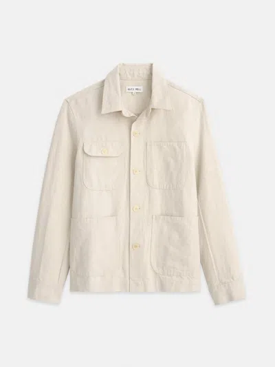 Alex Mill Work Jacket In Linen Canvas In Natural