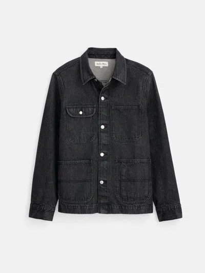 Alex Mill Work Jacket In Vintage Wash Denim In Vintage Black Wash