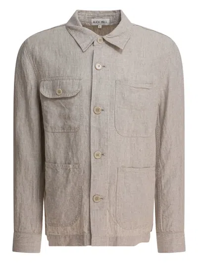 ALEX MILL WORK LINEN SHIRT JACKET