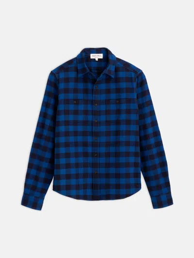 Alex Mill Flannel Work Shirt In Buffalo Plaid In Blue/black