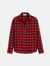 Alex Mill Buffalo Plaid Flannel Work Shirt In Red/black