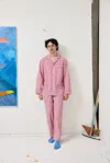 Alex Mill X Schostal Striped Long Sleeve Pajama Set In Red Stripe
