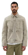 Alex Mill Garment Dyed Canvas Work Jacket In Stoneware