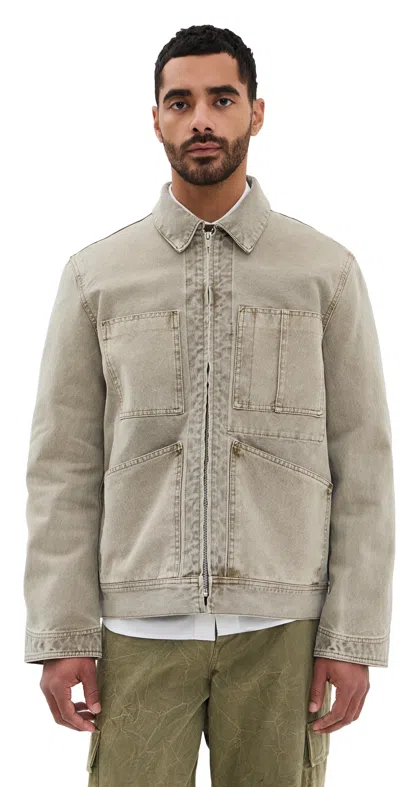 ALEX MILL ZIP CHORE JACKET STONEWARE