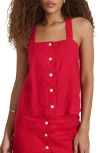 Alex Mill Zoe Tank In Linen In Red