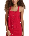 Alex Mill Zoe Tank In Linen In Red