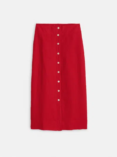 Alex Mill Zoe Skirt In Linen In Red