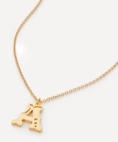 Alex Monroe 18ct Gold-plated Vermeil Silver Just My Type Letter A Necklace