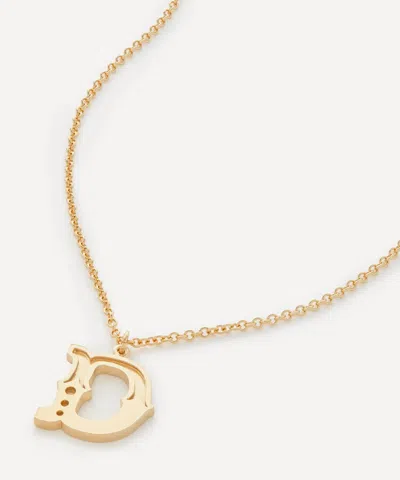 Alex Monroe 18ct Gold-plated Vermeil Silver Just My Type Letter D Necklace