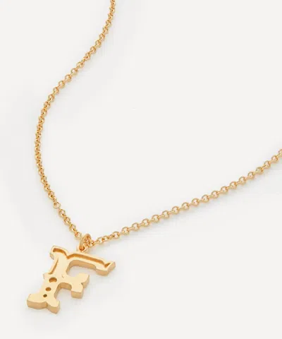 Alex Monroe 18ct Gold-plated Vermeil Silver Just My Type Letter F Necklace