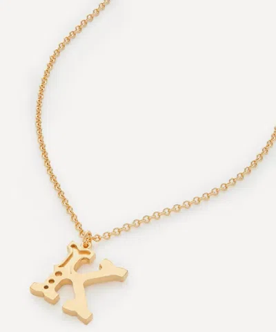 Alex Monroe 18ct Gold-plated Vermeil Silver Just My Type Letter K Necklace