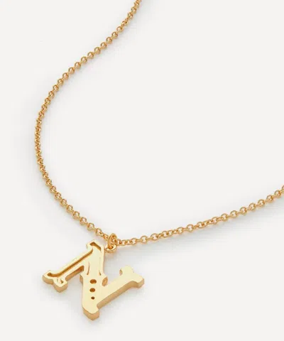 Alex Monroe 18ct Gold-plated Vermeil Silver Just My Type Letter N Necklace