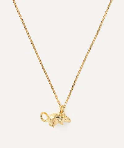 Alex Monroe 18ct Gold Teeny Tiny Mouse Pendant Necklace
