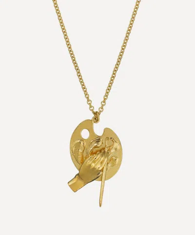 Alex Monroe 22ct Gold-plated Artist's Palette Pendant Necklace