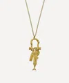 Alex Monroe 22ct Gold-plated Boatyard Link Mudlark Charm Necklace In Gold