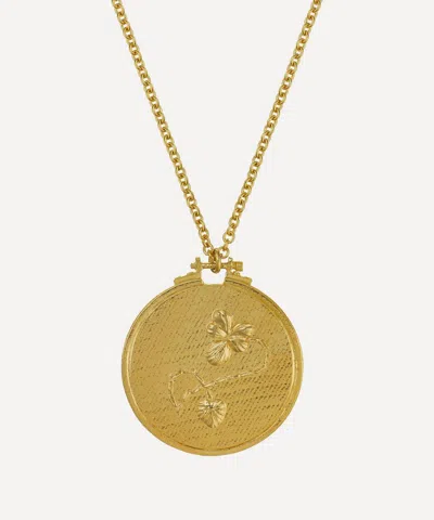 Alex Monroe 22ct Gold-plated Embroidery Loop Pendant Necklace