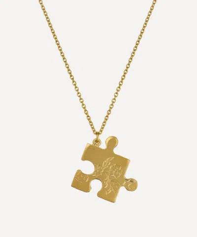 Alex Monroe 22ct Gold-plated Floral Puzzle Pendant Necklace
