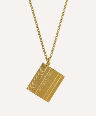Alex Monroe 22ct Gold-plated Going To The Movie Clapperboard Pendant Necklace
