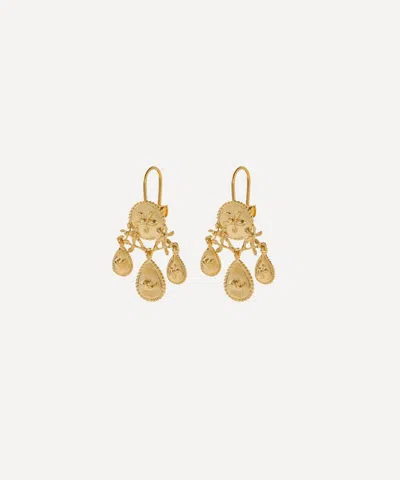 Alex Monroe 22ct Gold-plated Gratitude For Nature Girandole Drop Earrings