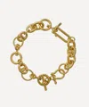 Alex Monroe 22ct Gold-plated Heavy Chain Boatyard Link Bracelet In Gold