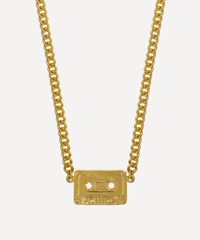 Alex Monroe 22ct Gold-plated In-line Cassette Mixtape Pendant Necklace