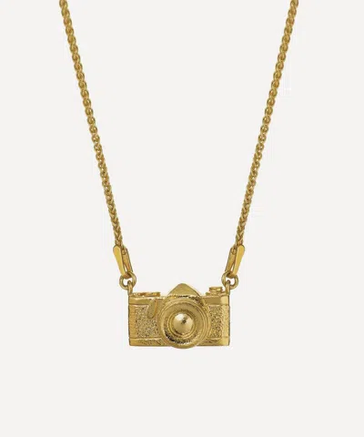 Alex Monroe 22ct Gold-plated In-line Vintage Camera Pendant Necklace
