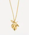 Alex Monroe 22ct Gold-plated Large Lemon And Leaf Pendant Necklace