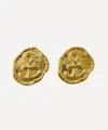 Alex Monroe 22ct Gold-plated Mudlarked Anchor Token Stud Earrings In Gold