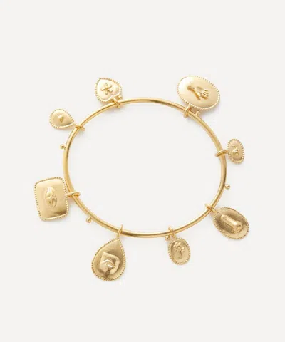 Alex Monroe 22ct Gold-plated Sensory Devotion Charm Bangle Bracelet