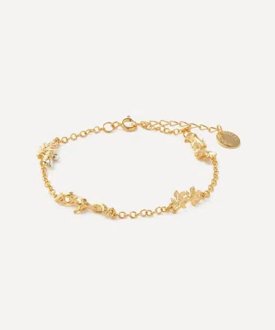 Alex Monroe 22ct Gold-plated Woodland Exploration Inline Squirrel And Mouse Bracelet