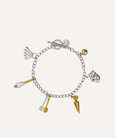 Alex Monroe Mixed Metal Baking Charm Bracelet