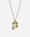 Alex Monroe Mixed Metal Salt And Pepper Mills Pendant Necklace