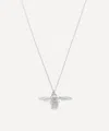 Alex Monroe Silver Bumblebee Necklace In Silver
