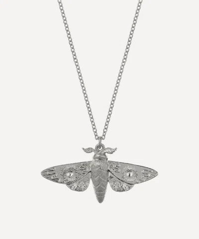 Alex Monroe Sterling Silver Moth Pendant Necklace