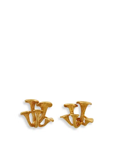 Alex Monroe Women's Clustered Mushroom Earrings Gold