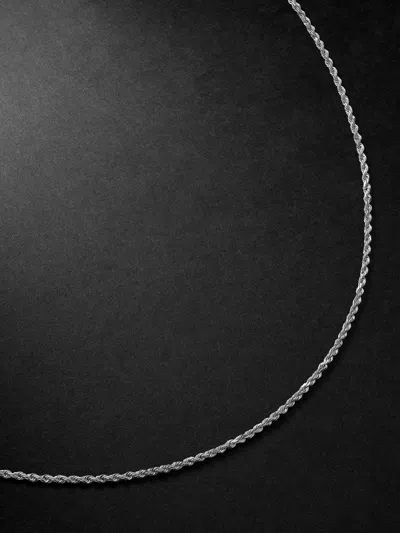 Alex Moss New York 22-inch 14-karat White Gold Rope Chain Necklace In Silver