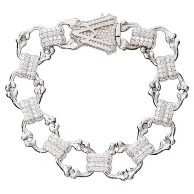 Pre-owned Alex Moss New York Crushed Bones Link Bracelet In Green