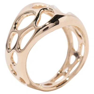 Pre-owned Alex Moss New York Yellow Gold Symbiote 01 Ring